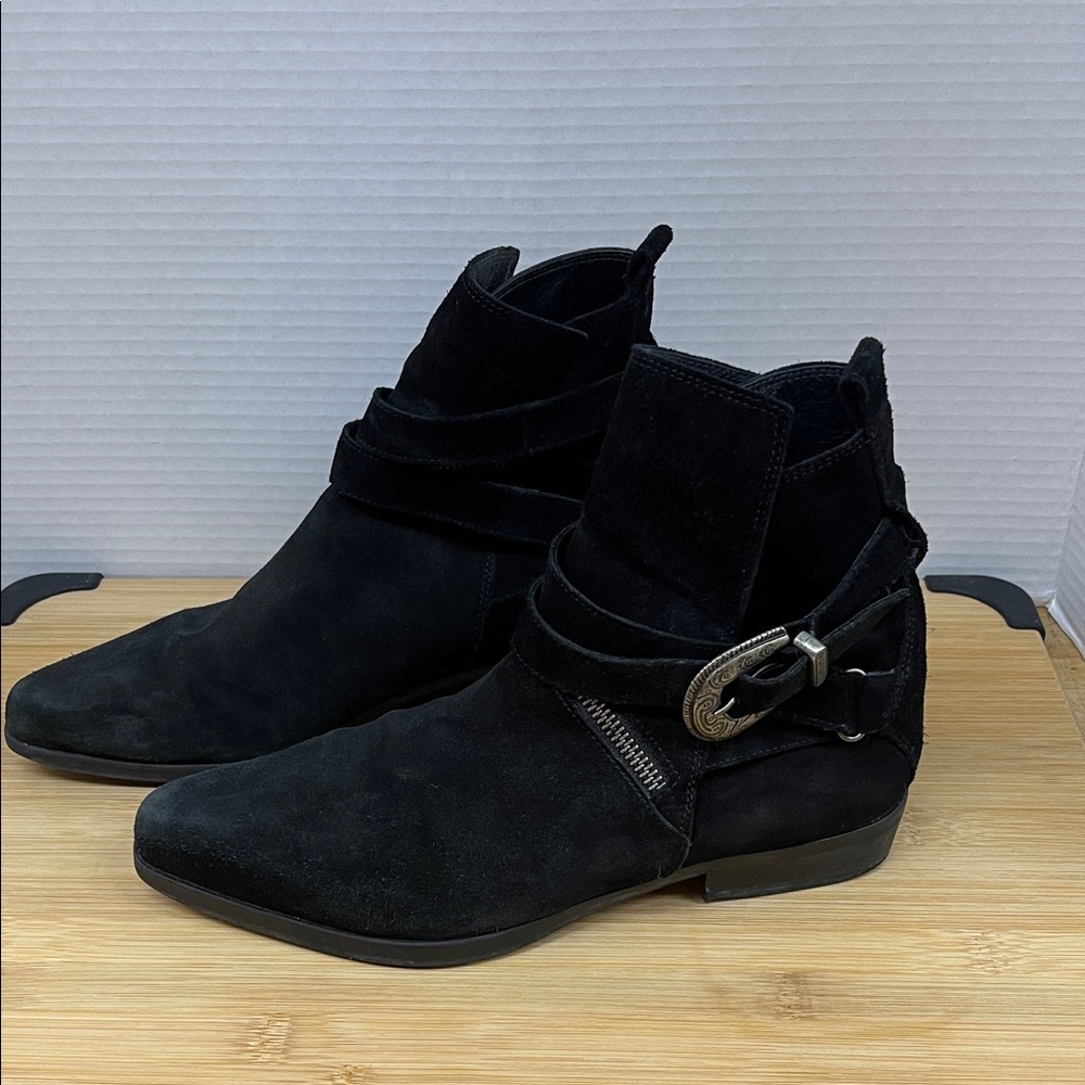 AllSaints Monk Strap Suede Leather Tejus Boots. Size 38